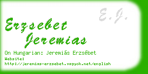 erzsebet jeremias business card